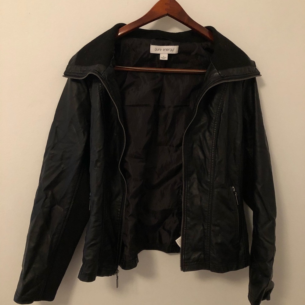 Faux leather jacket
